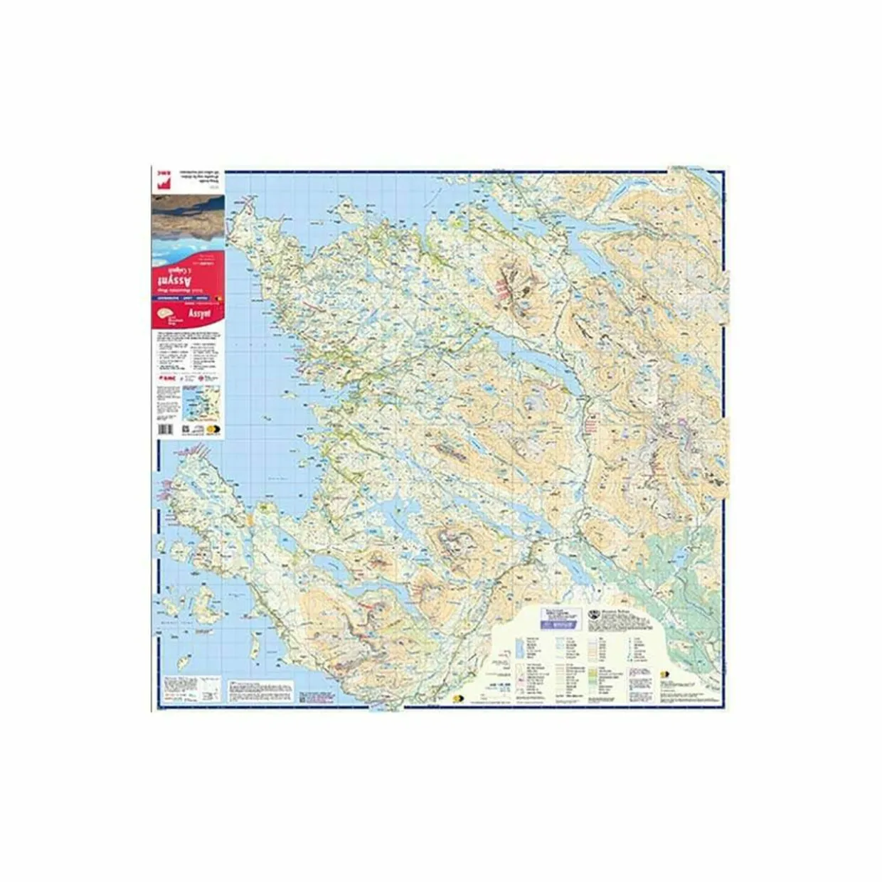 British Mountain Map - Assynt & Coigach