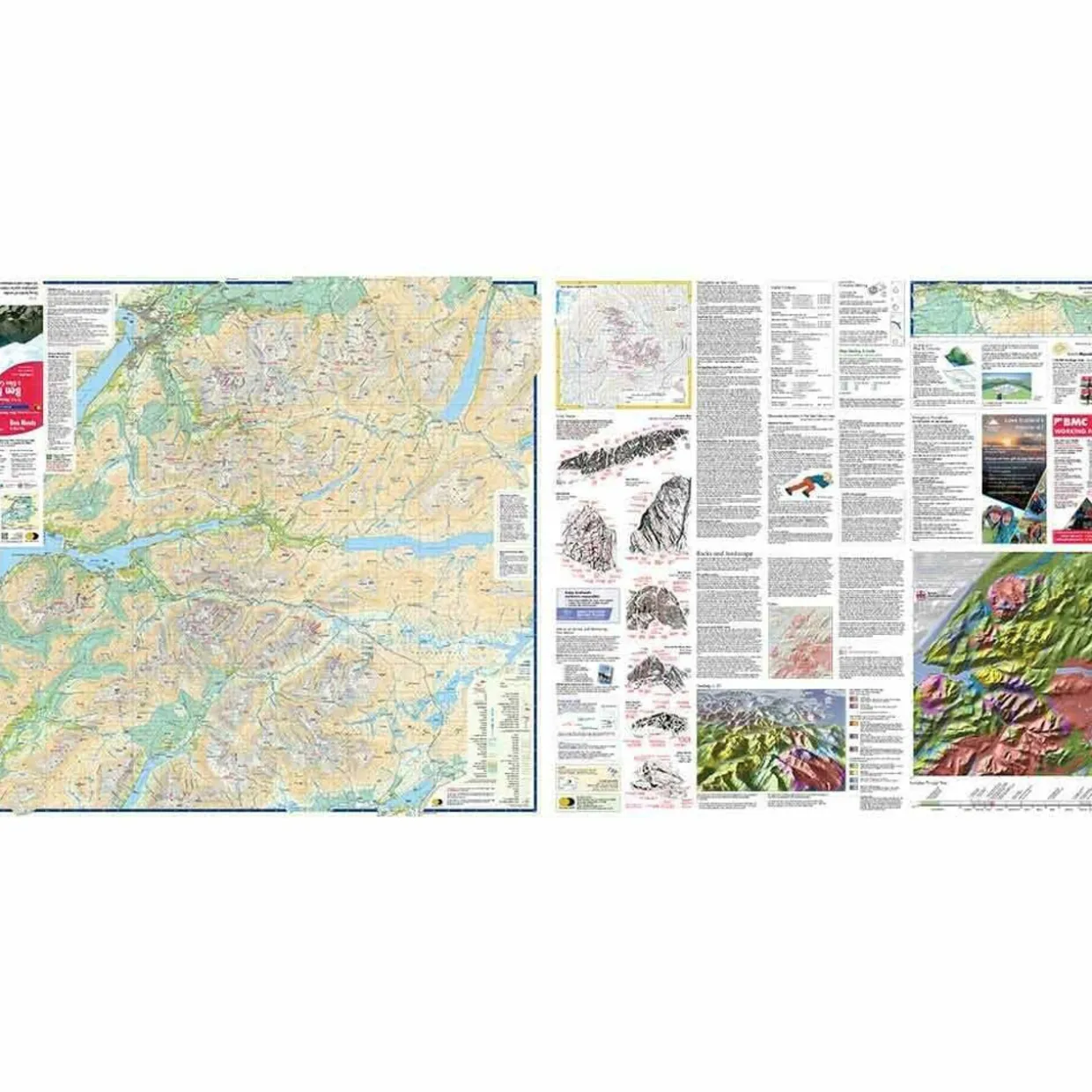 British Mountain Map - Ben Nevis & Glen Coe