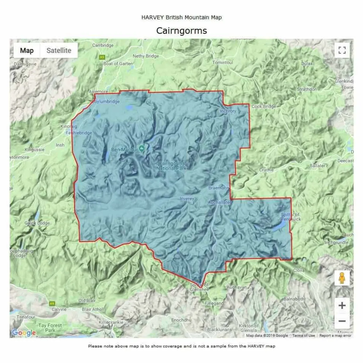 British Mountain Map - Cairngorms & Lochnagar