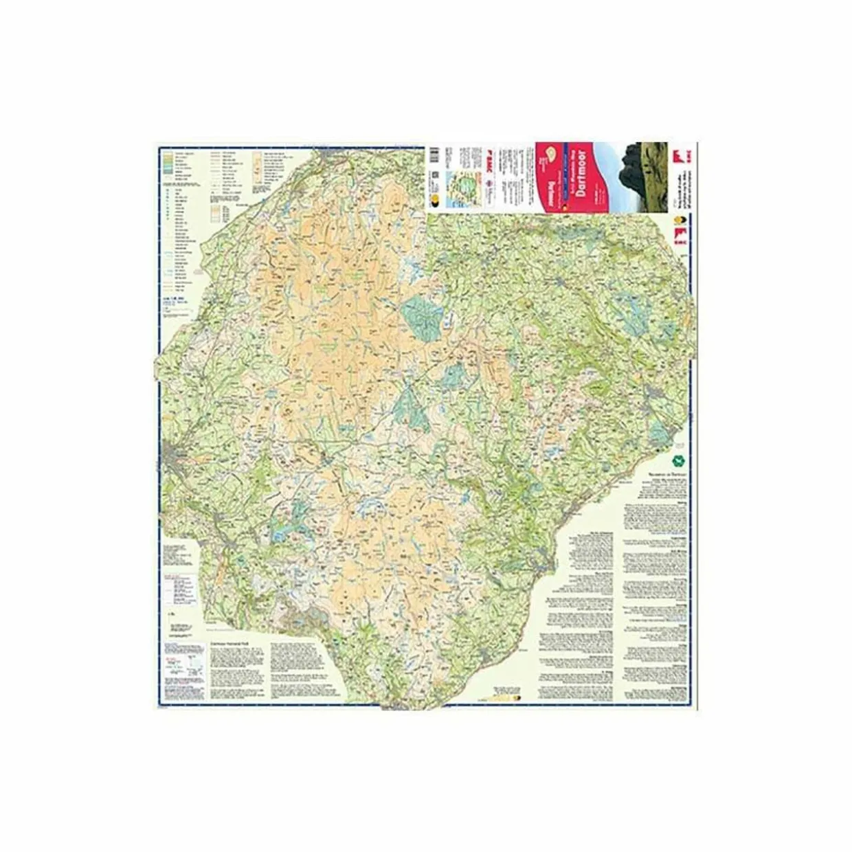 British Mountain Map - Dartmoor