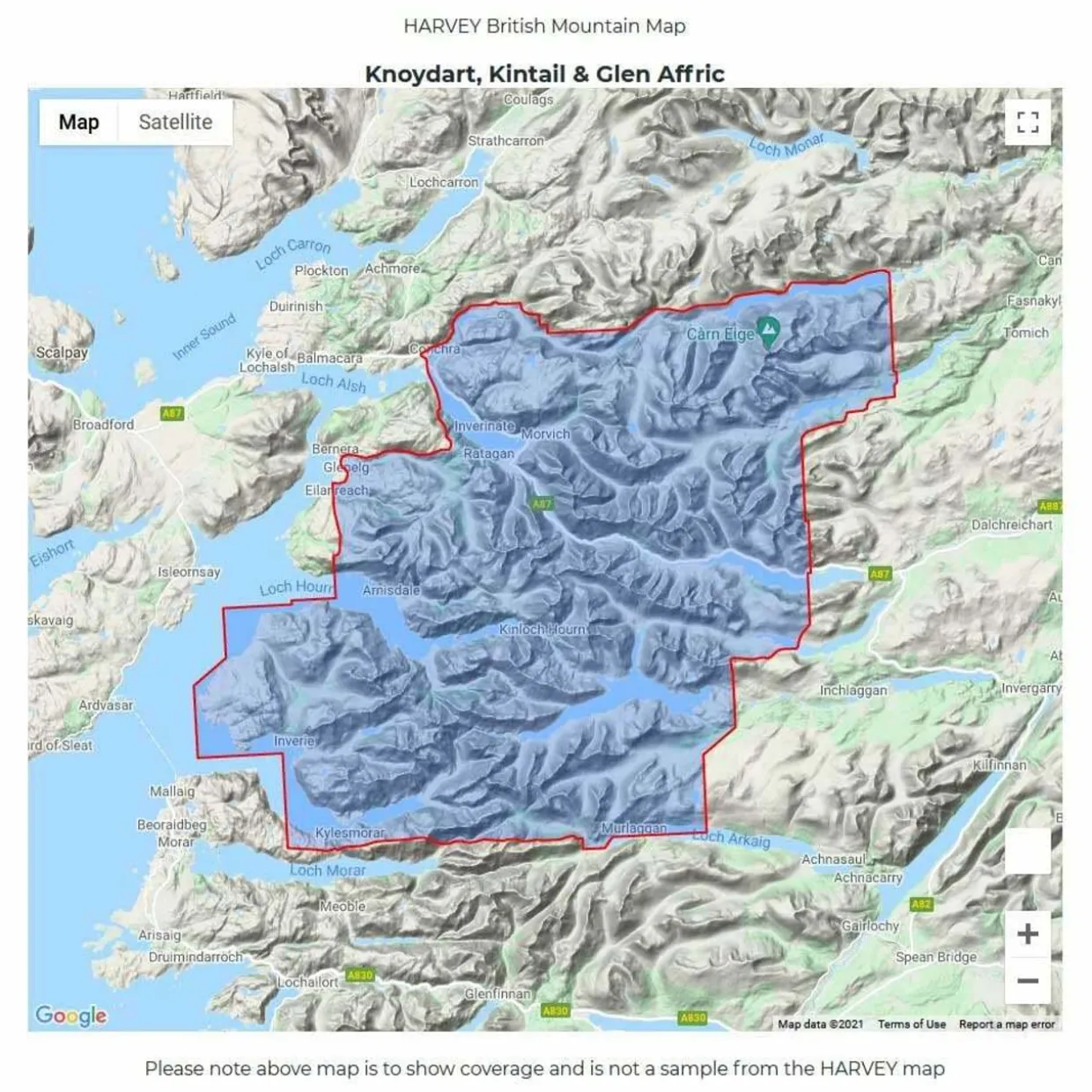 British Mountain Map - Knoydart