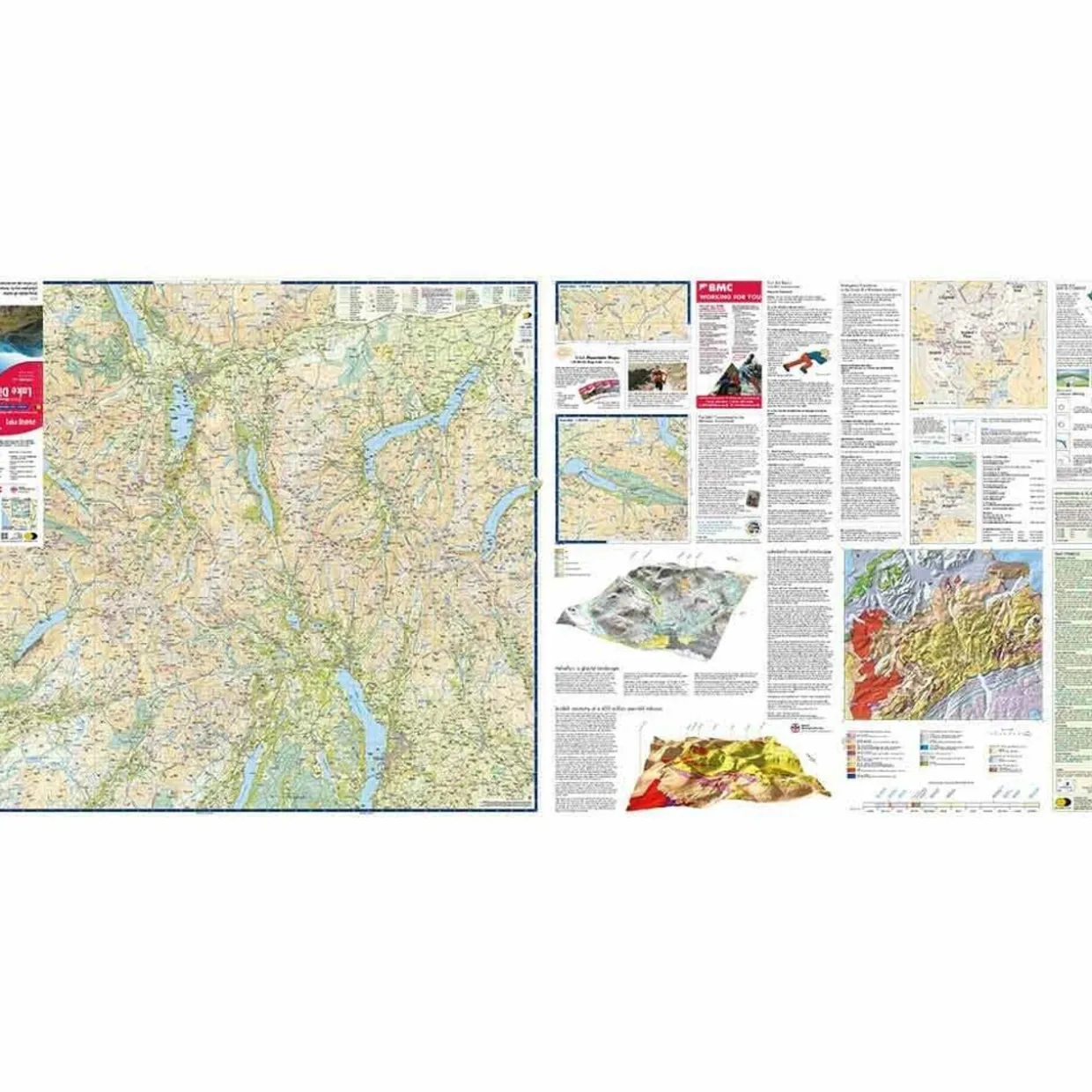 British Mountain Map - Lake District