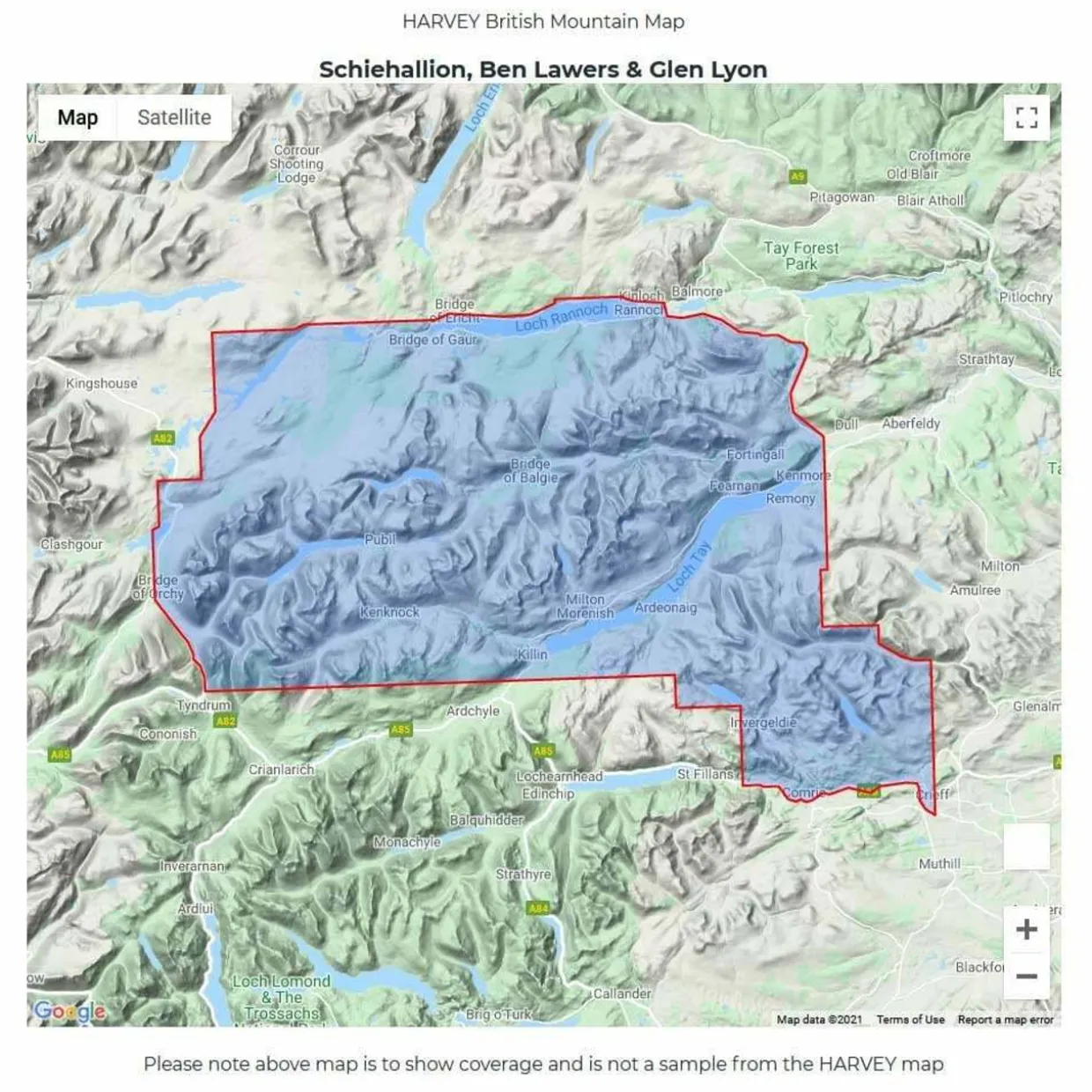 British Mountain Map - Schiehallion
