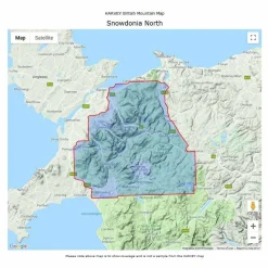 British Mountain Map - Snowdonia North