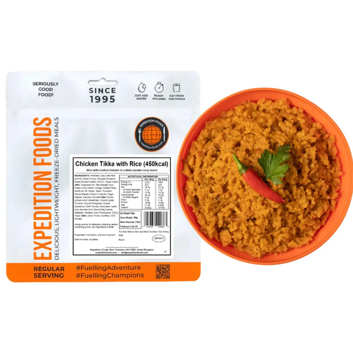 Chicken Tikka with Rice (Single Serving)