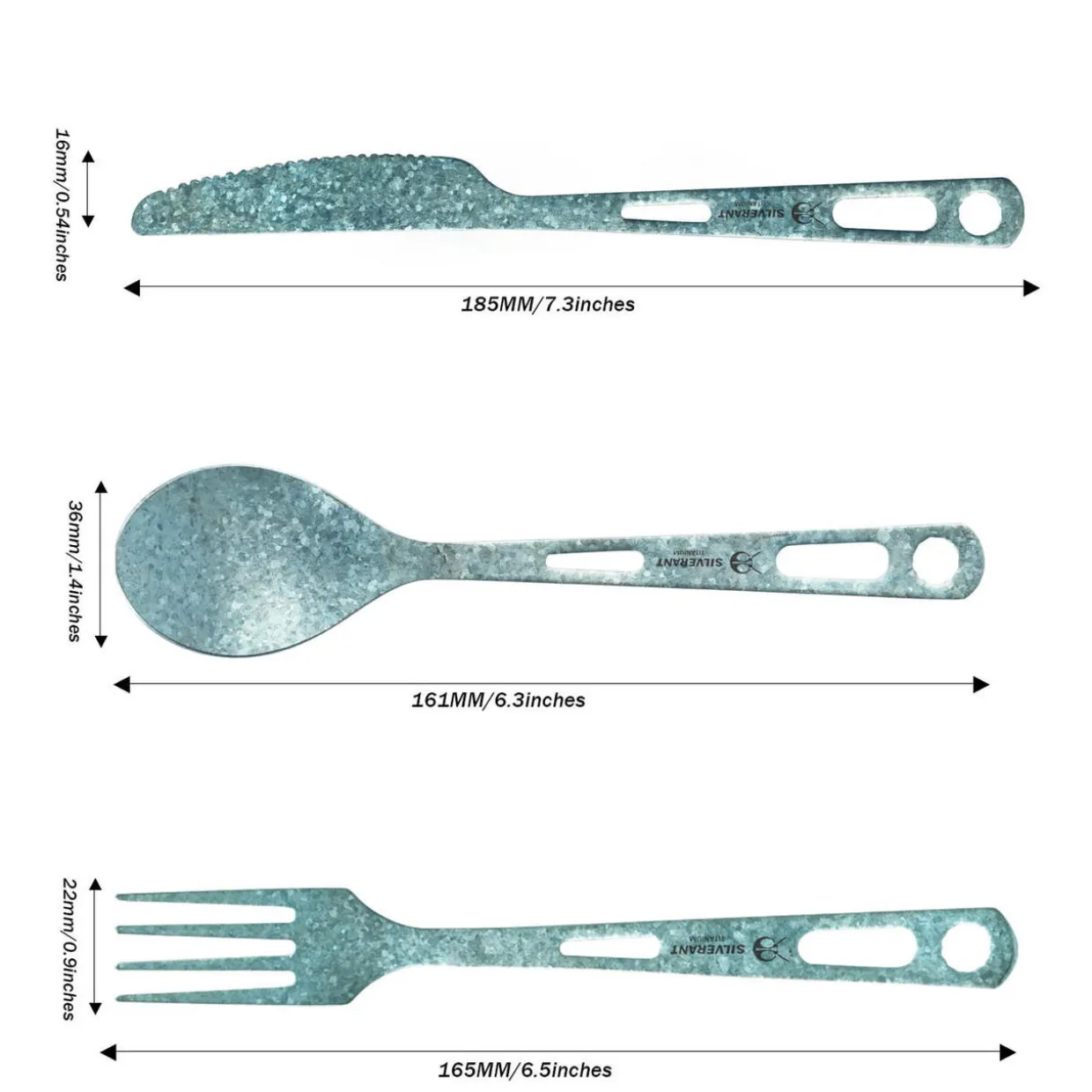 Coloured Titanium 3-Piece Cutlery Set