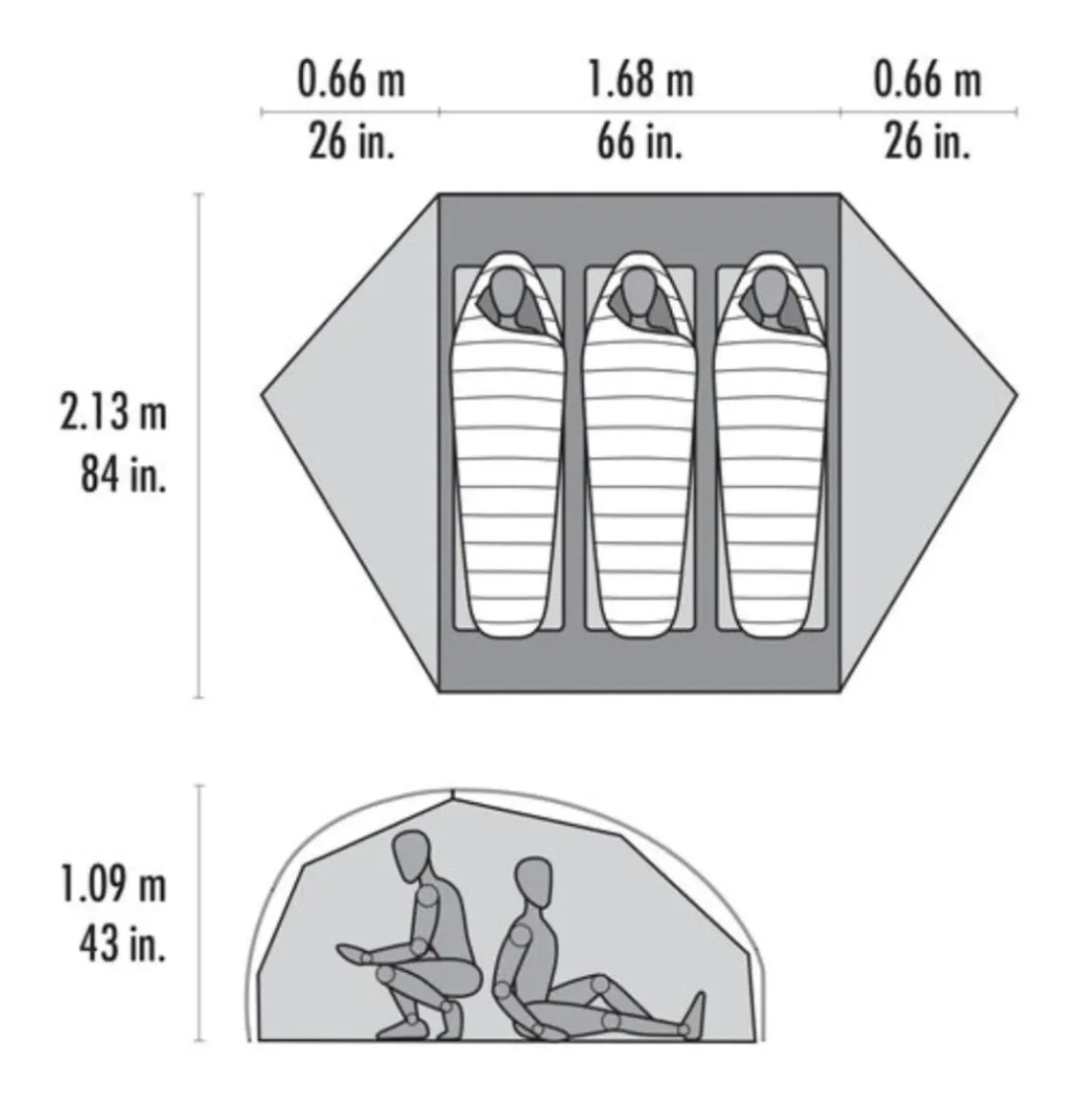 FreeLite 3 Person Tent - Green