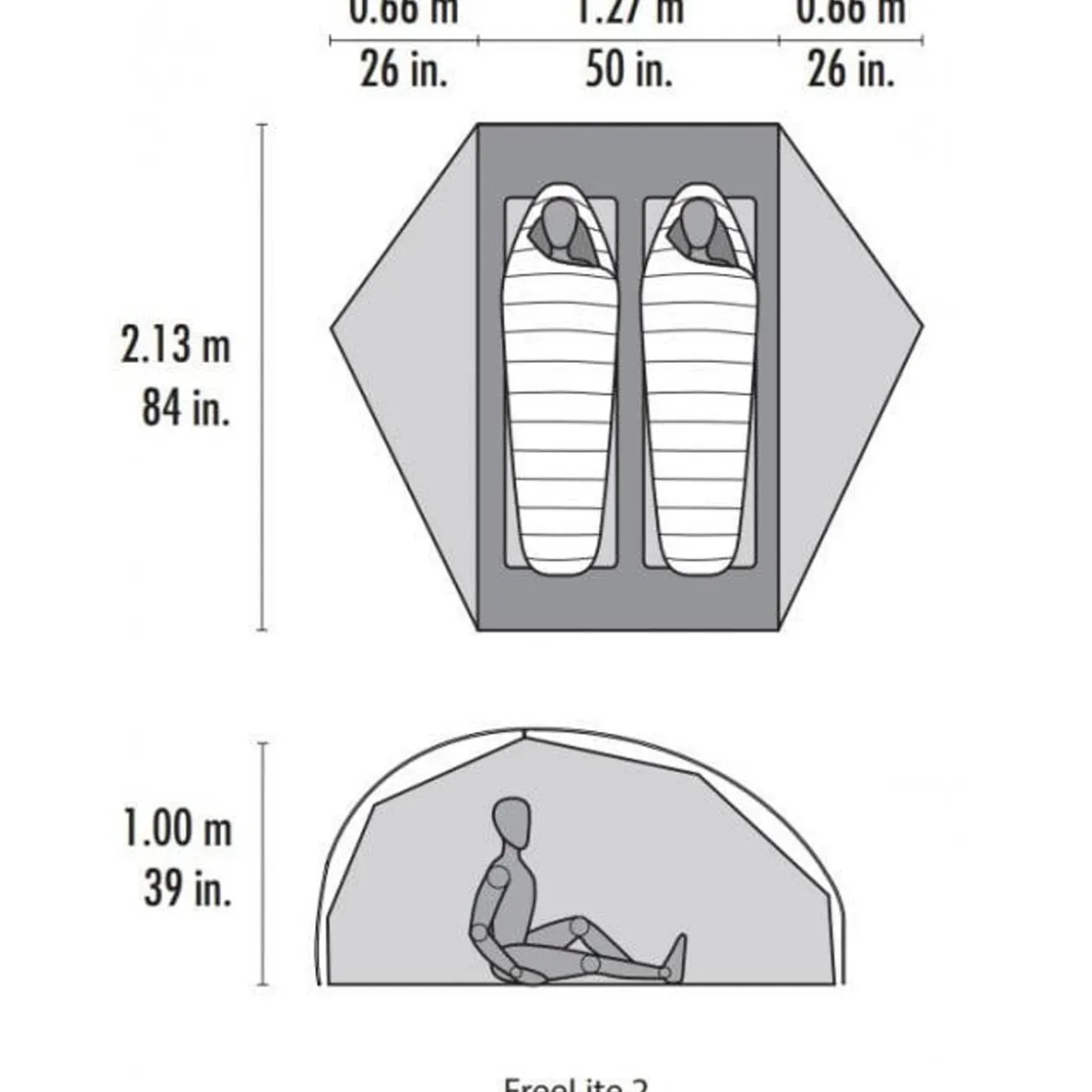 FreeLite 2 Person Tent - Tan