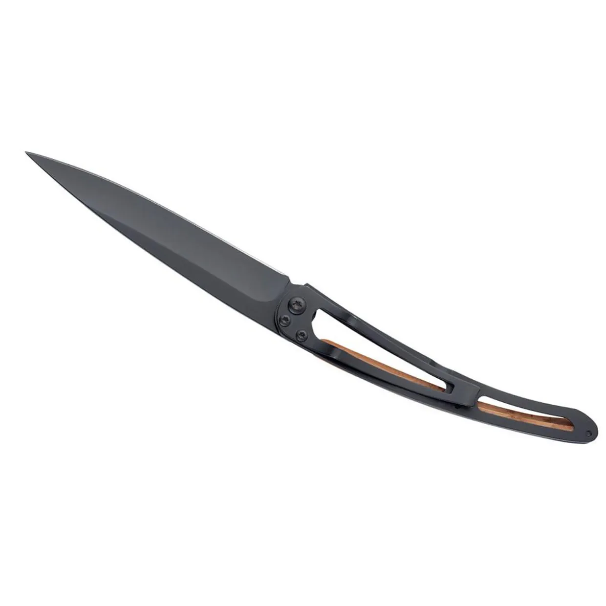 37g Knife - Black/Juniper Wood