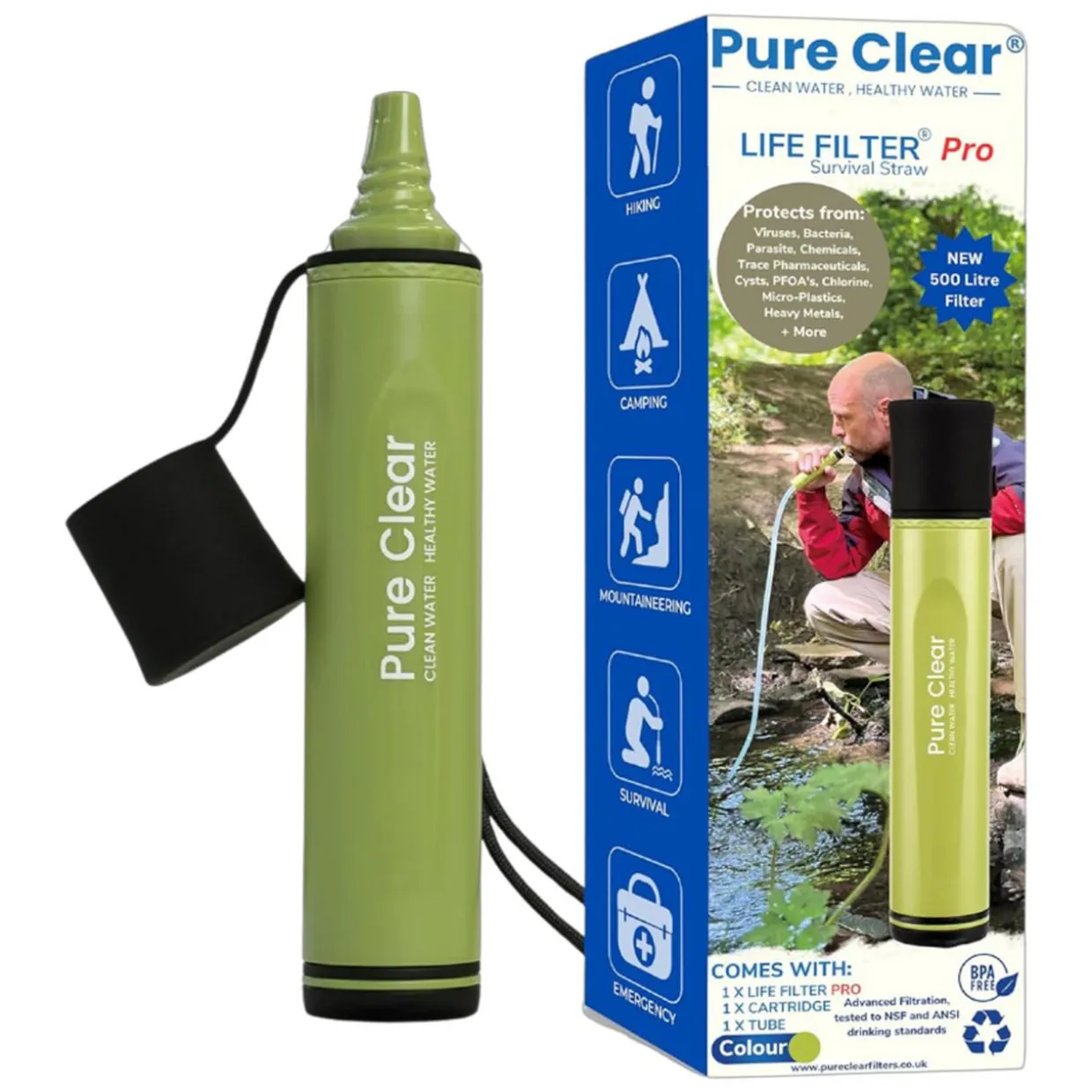 Life Filter Pro Personal Survival Straw