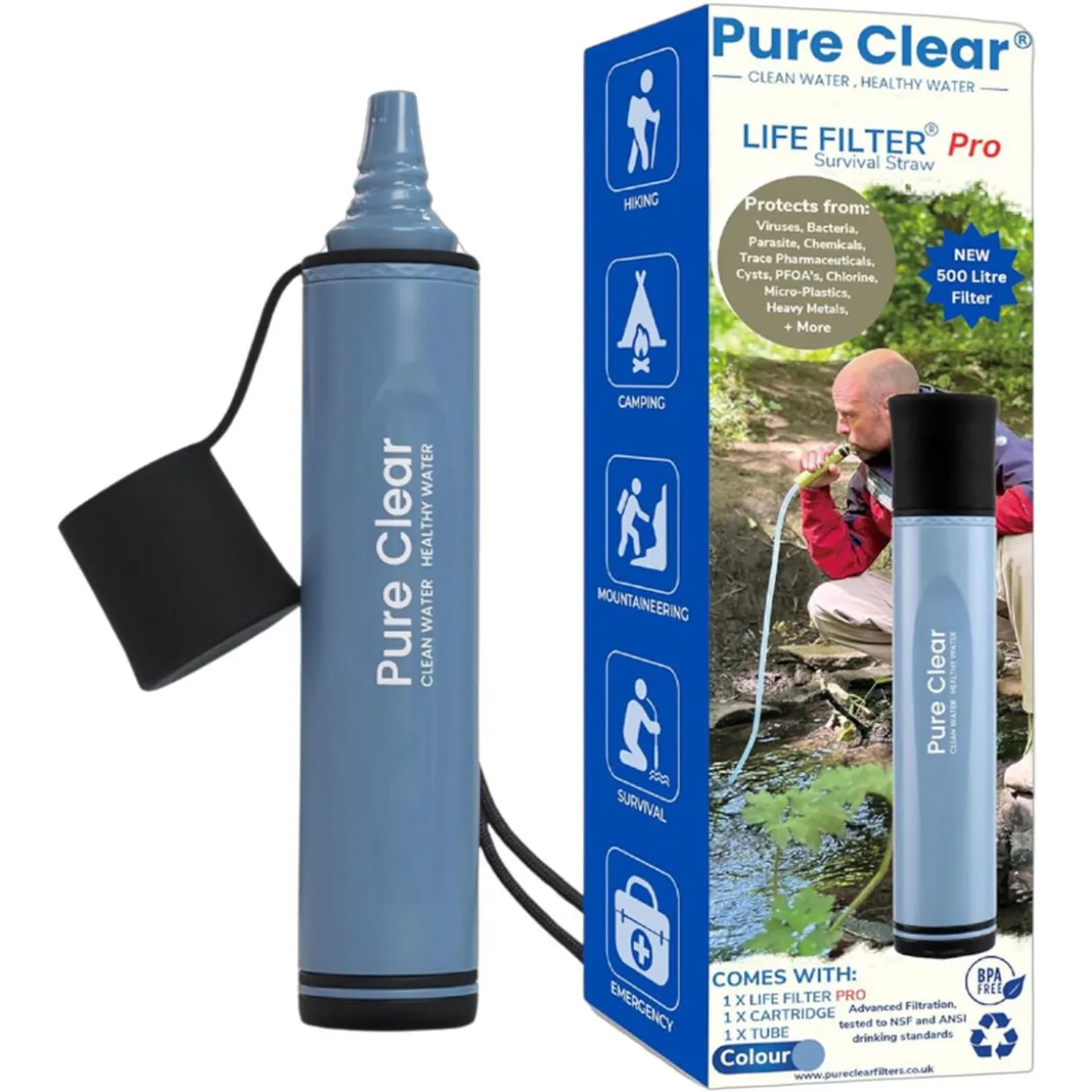 Life Filter Pro Personal Survival Straw