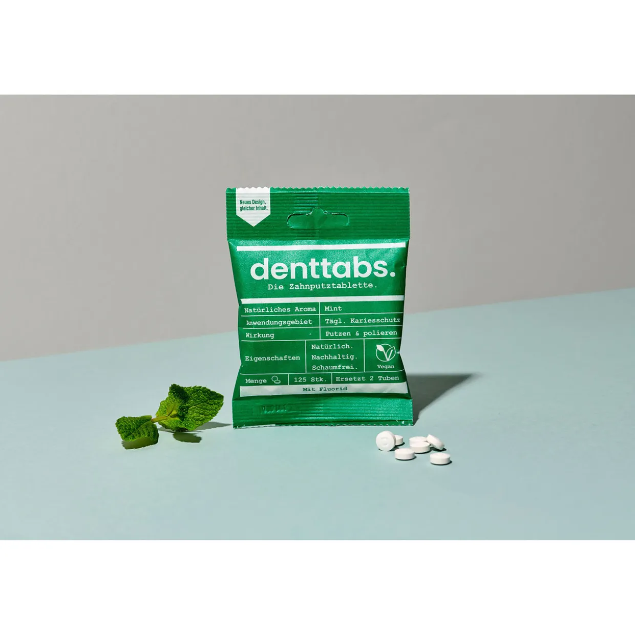 Mint Toothpaste Tablets with Fluoride - 125 Pack