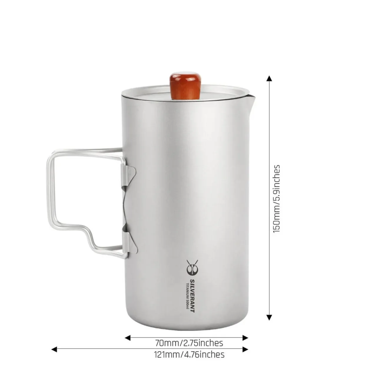500ml Titanium Coffee French Press
