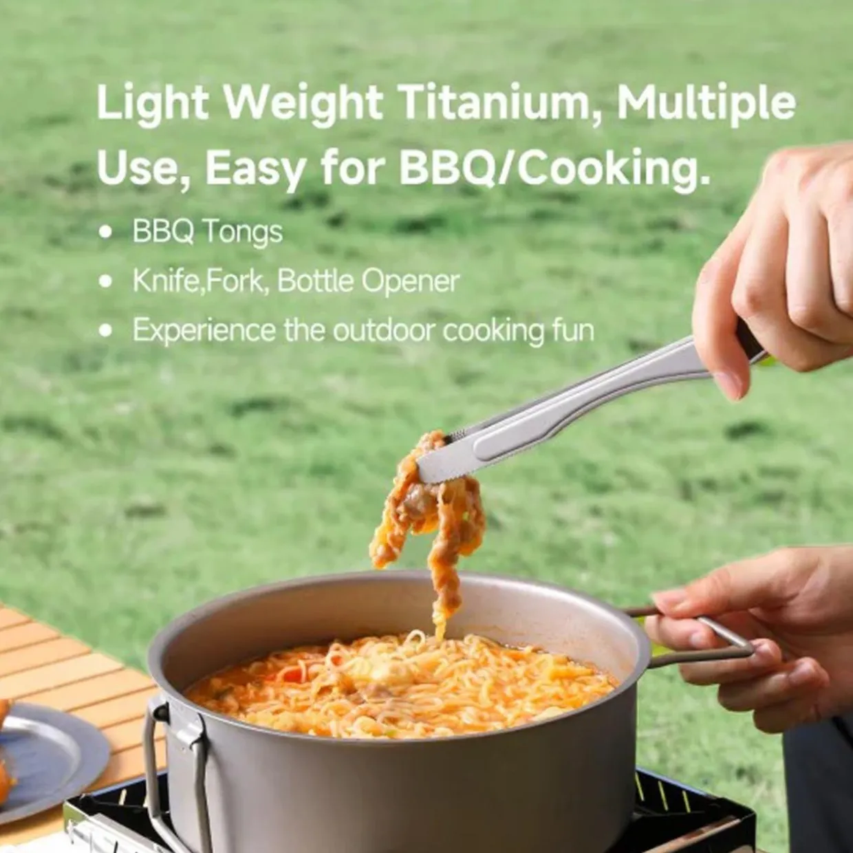 Multifunctional Titanium Tongs