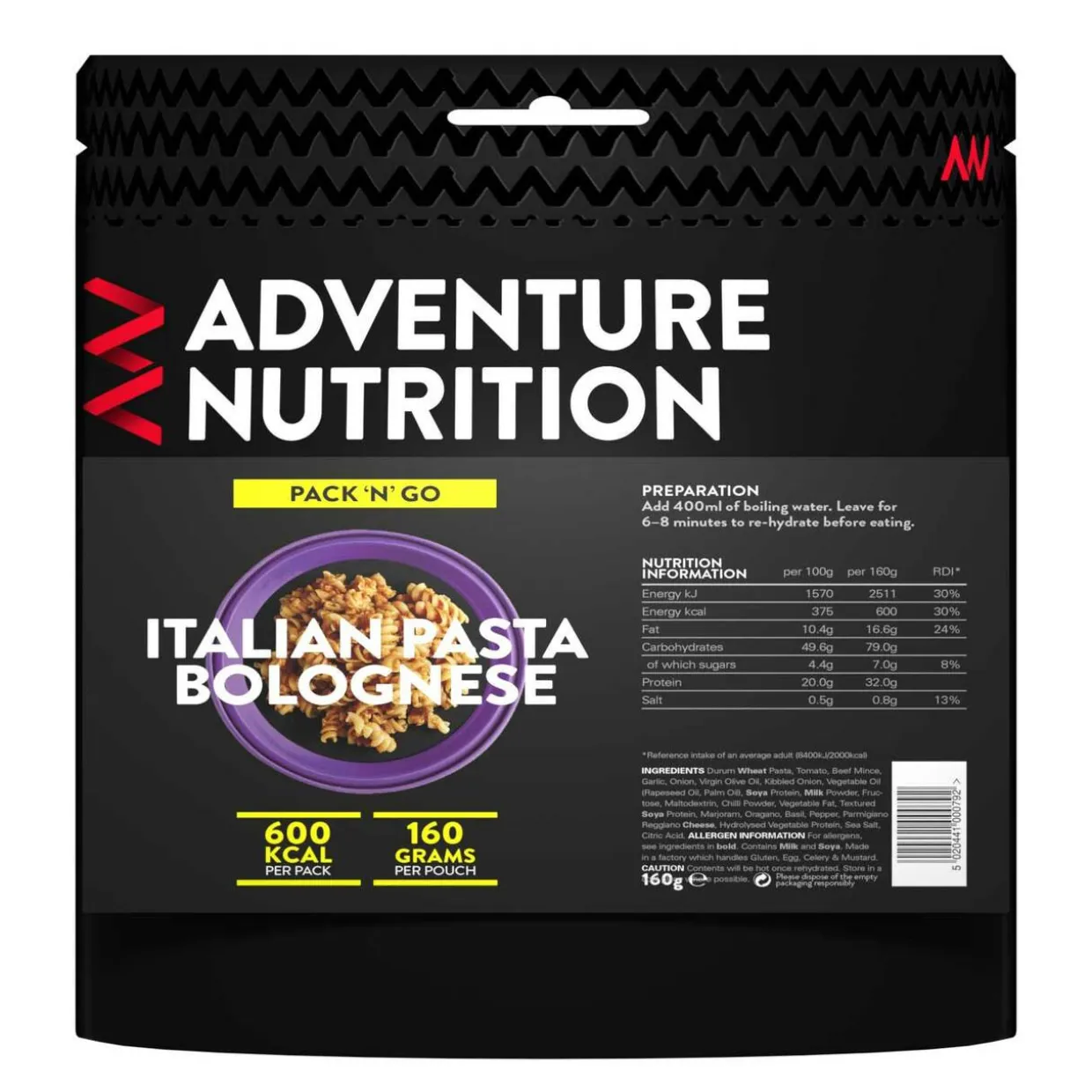 Pack 'N' Go 600 Kcal Pasta Bolognese
