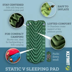 Static V Short Inflatable Sleeping Mat