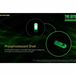 TIKI GITD USB Rechargeable Keychain Light