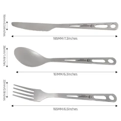 Titanium 3 Piece Cutlery Set