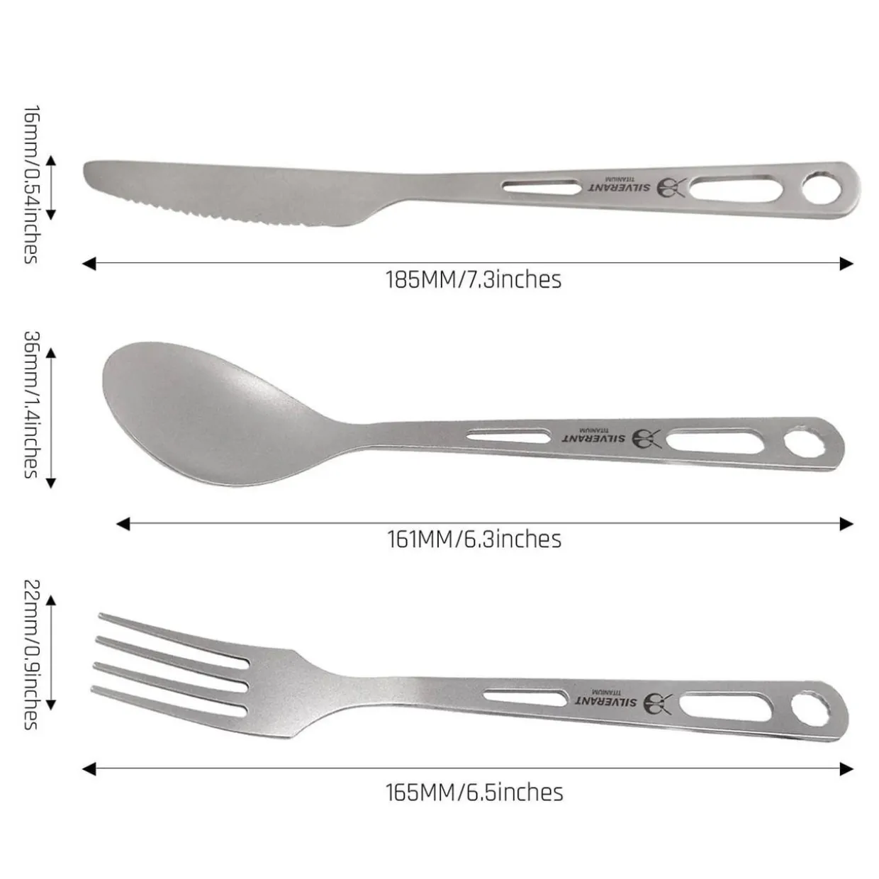 Titanium 3 Piece Cutlery Set
