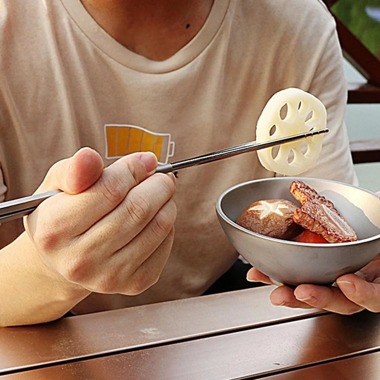 Titanium Chopsticks - Long Handle