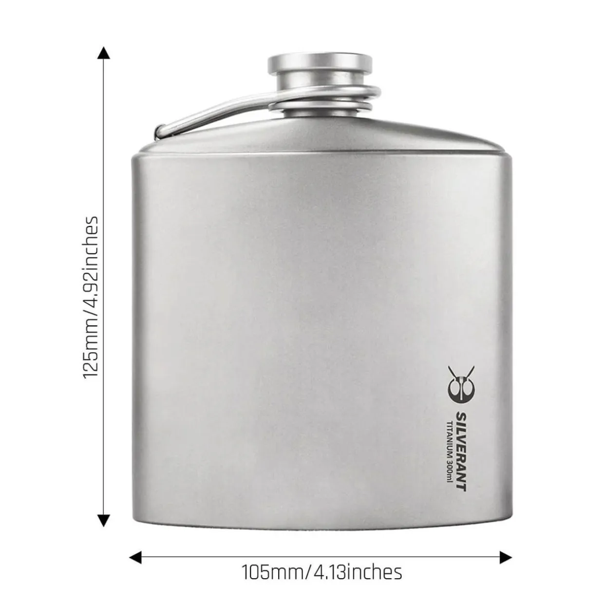 Titanium Hip Flask & Funnel 300ml