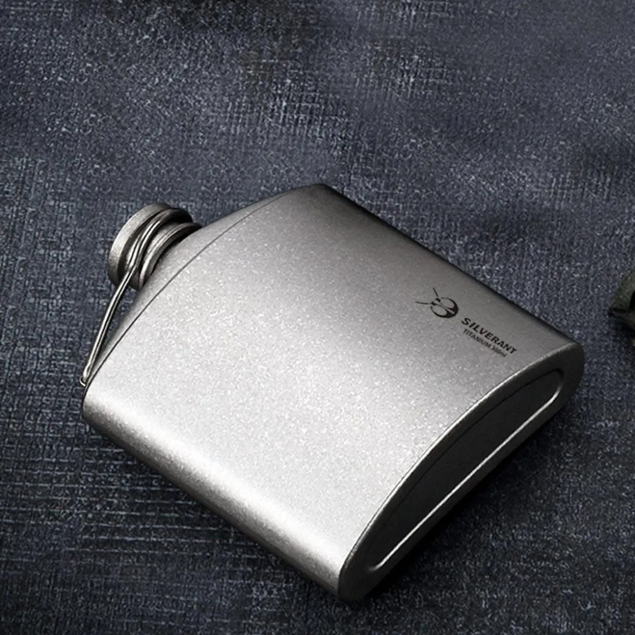 Titanium Hip Flask & Funnel 300ml