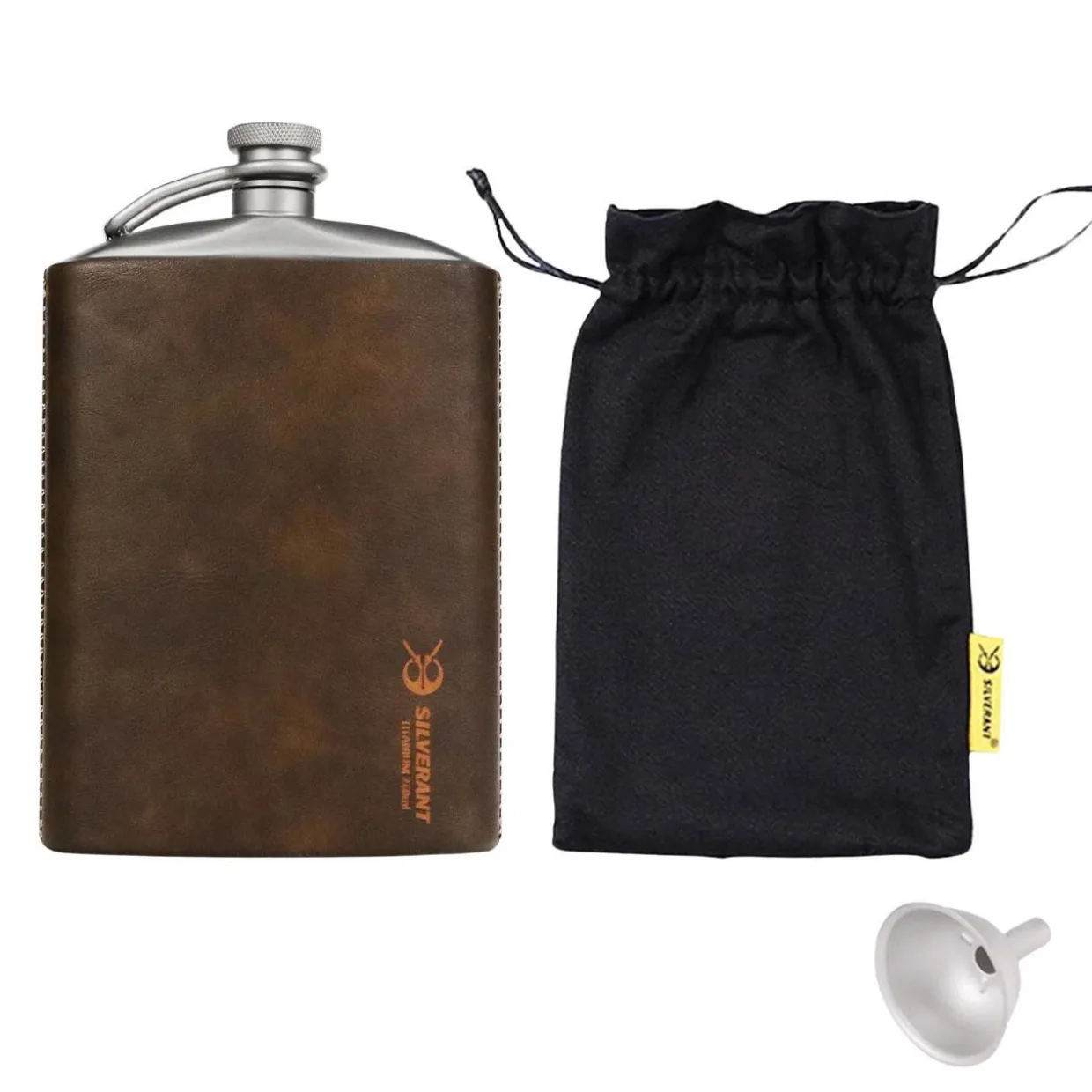 Titanium Hip Flask & Funnel 248ml