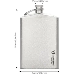 Titanium Hip Flask & Funnel 248ml