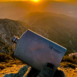 Titanium Hip Flask & Funnel 248ml