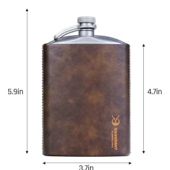 Titanium Hip Flask & Funnel 220ml