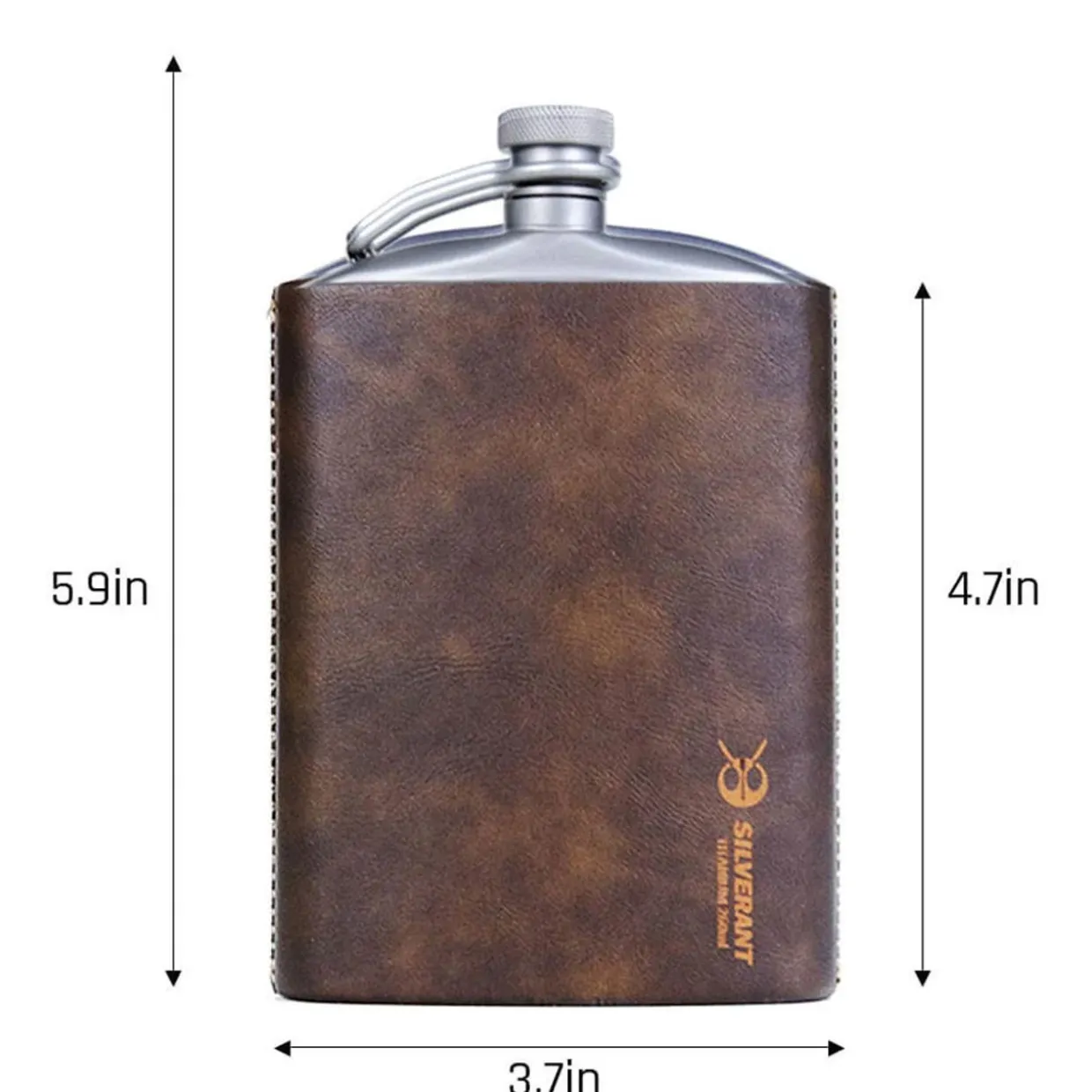 Titanium Hip Flask & Funnel 220ml