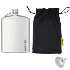 Titanium Hip Flask & Funnel 220ml