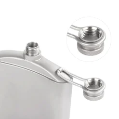 Titanium Hip Flask & Funnel 220ml