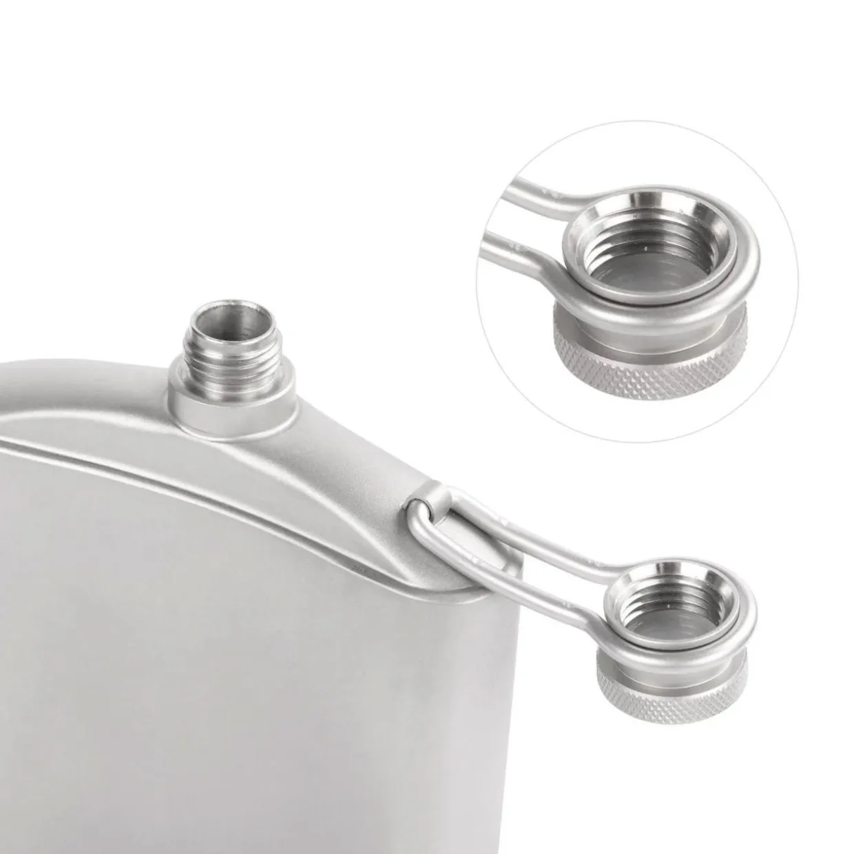Titanium Hip Flask & Funnel 220ml