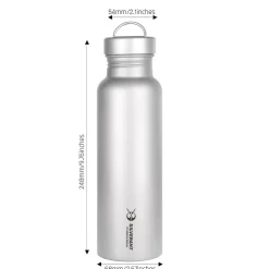 Titanium Water Bottle 800ml - Round