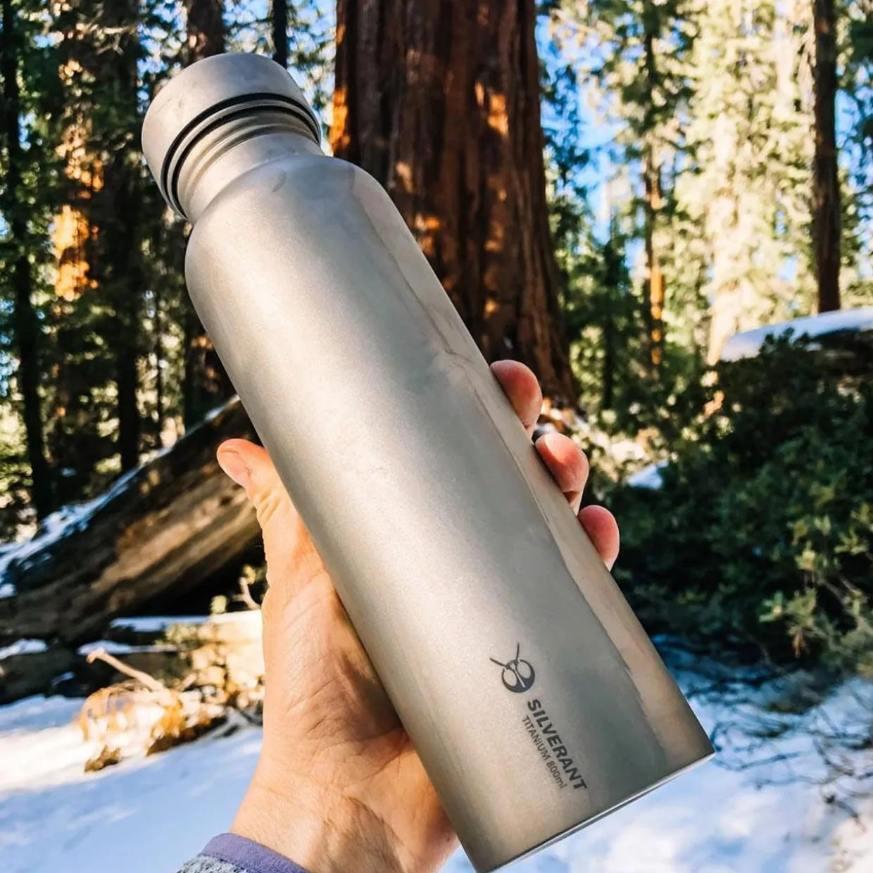 Titanium Water Bottle 800ml - Round