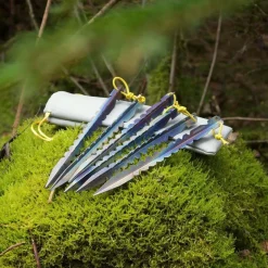 Titanium Y-Shape Tent Stakes - Long 6 Pack