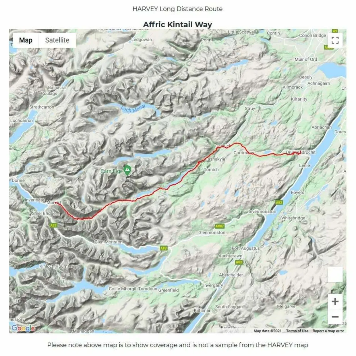 Trail Map XT40 - Affric Kintail Way