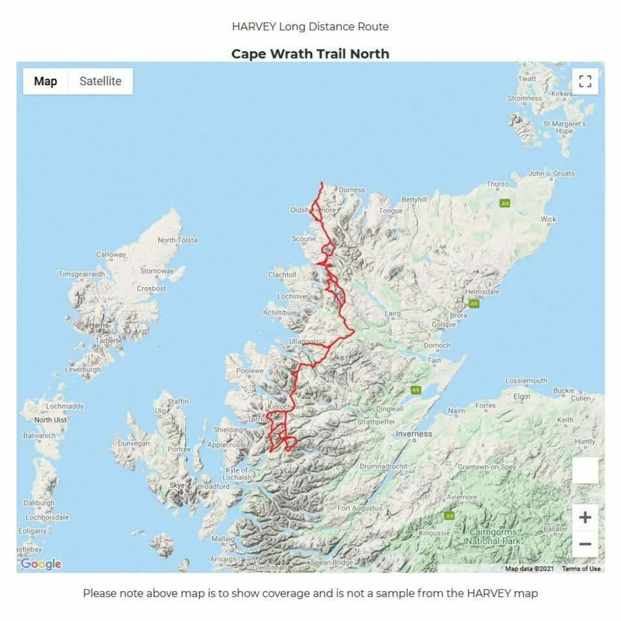 Trail Map XT40 - Cape Wrath Trail North