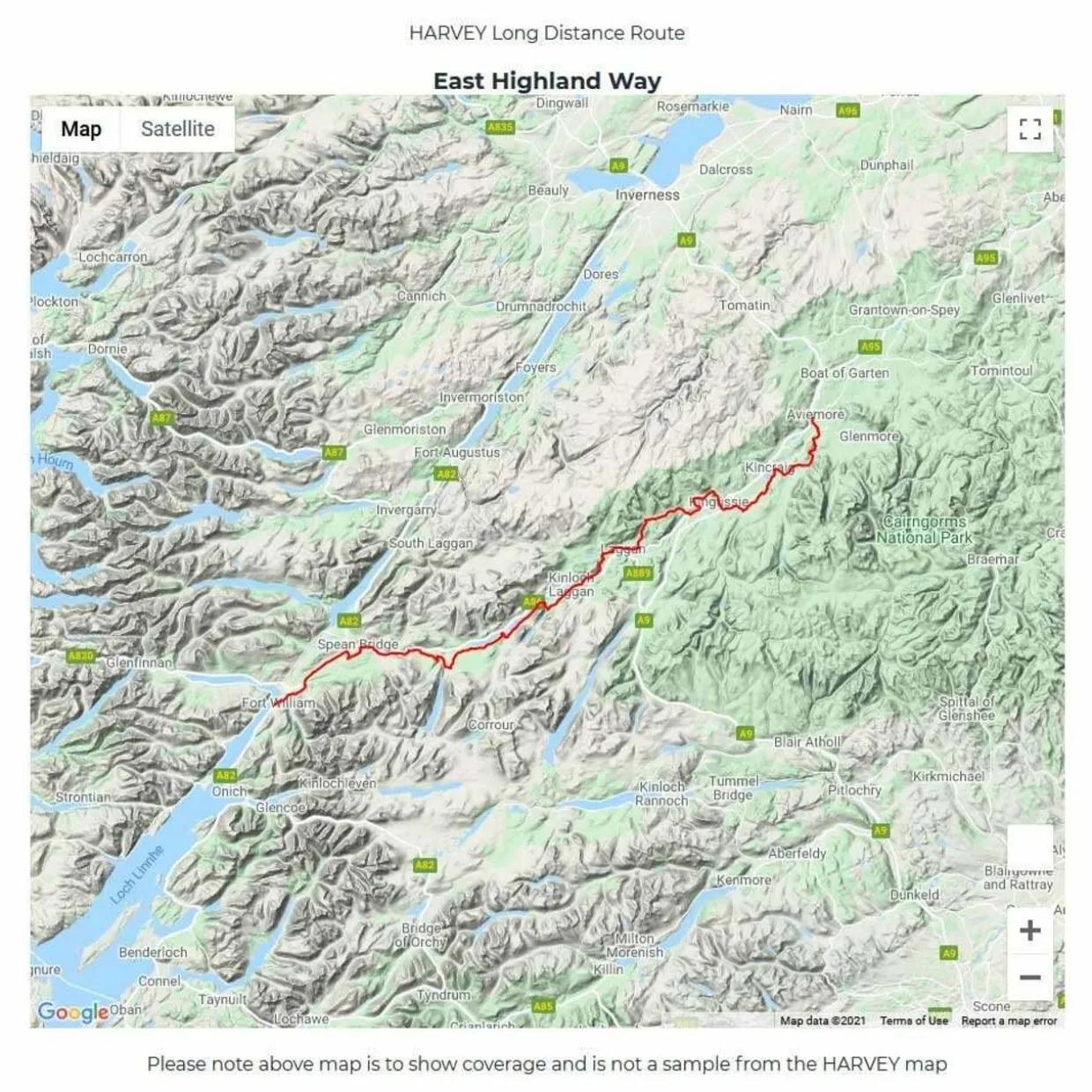 Trail Map XT40 - East Highland Way