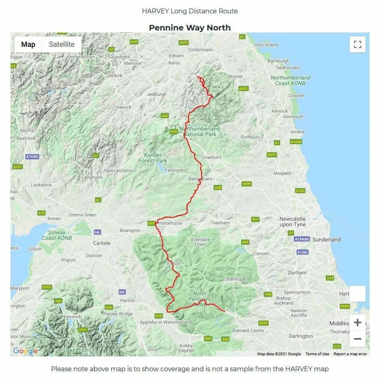 Trail Map XT40 - Pennine Way North
