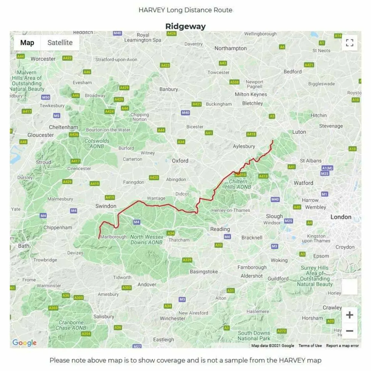 Trail Map XT40 - Ridgeway