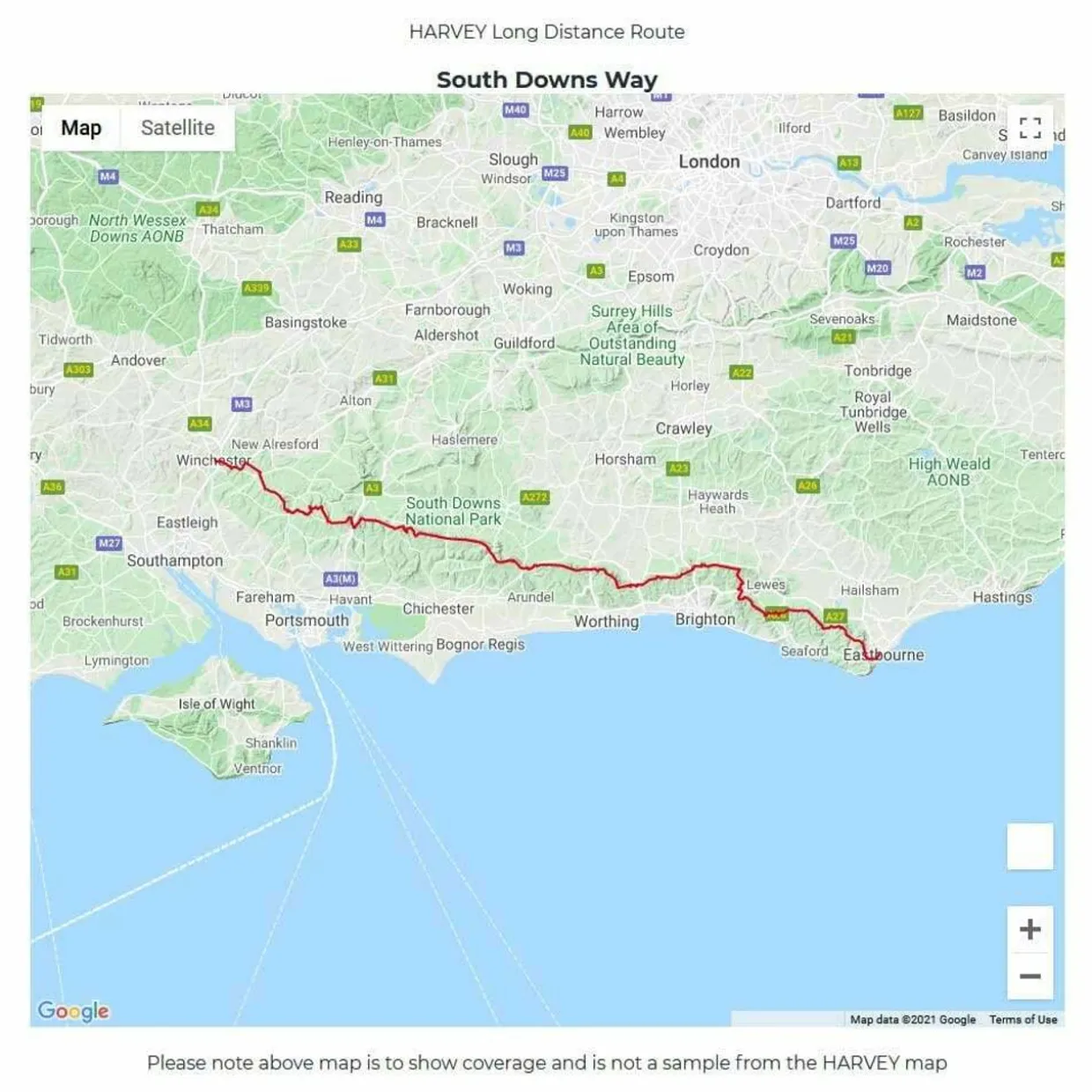 Trail Map XT40 - South Downs Way