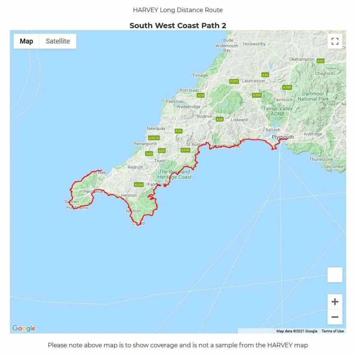 Trail Map XT40 - South West Coast Path 2