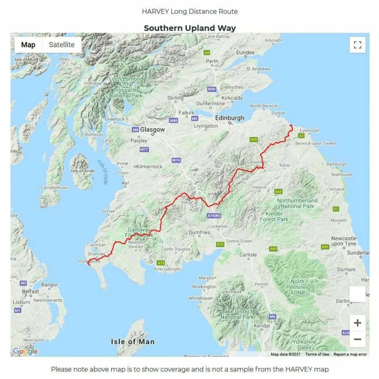 Trail Map XT40 - Southern Upland Way