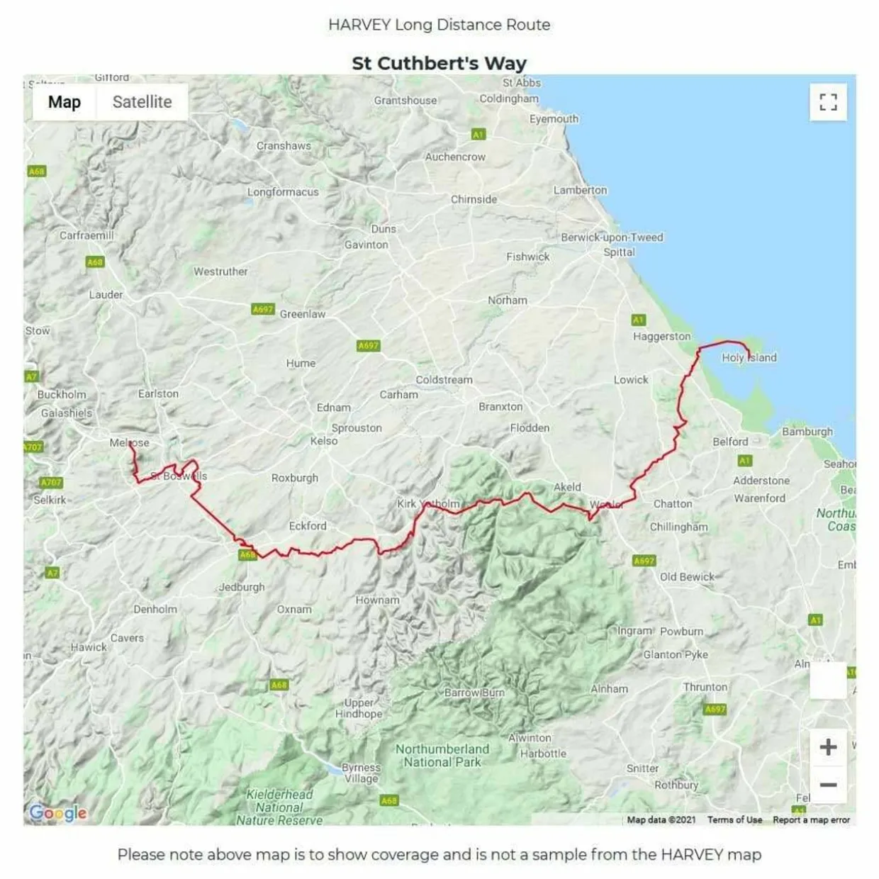 Trail Map XT40 - St Cuthberts Way