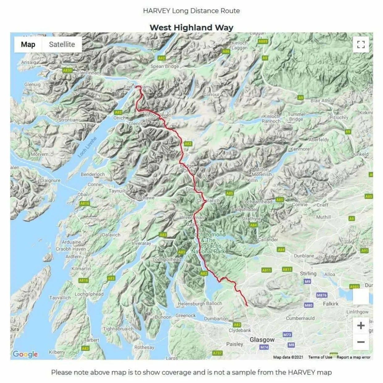 Trail Map XT40 - West Highland Way