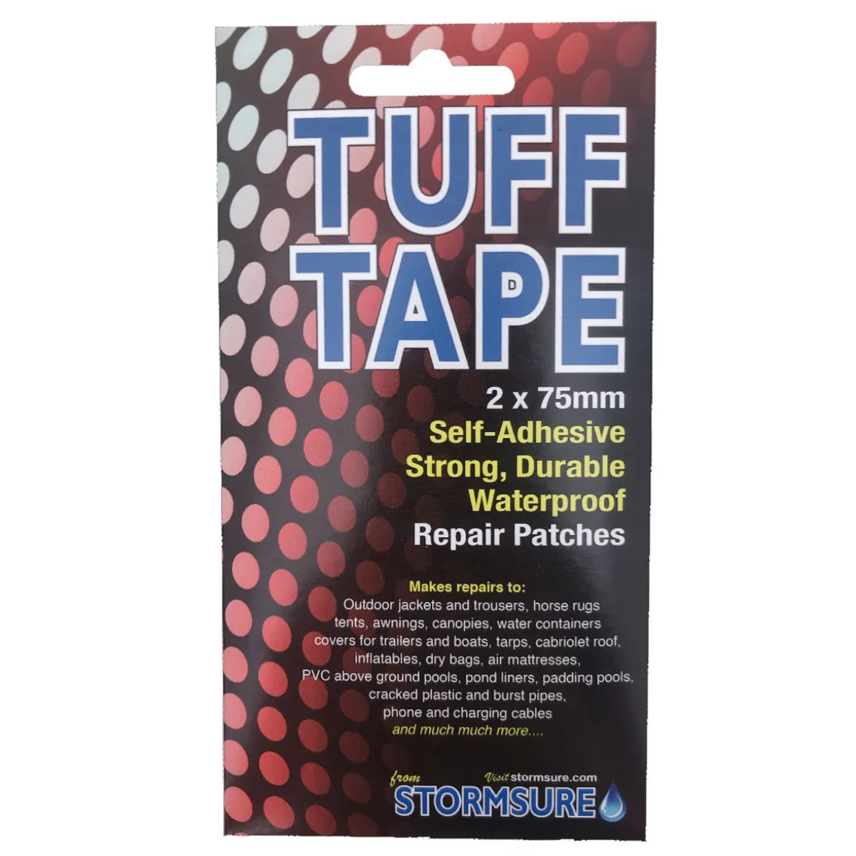 TUFF Tape Self Adhesive Repair Patches 2-Pack