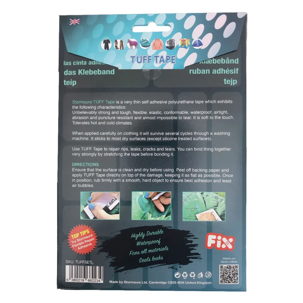 TUFF Tape Self-Adhesive Assorted Patch Set - Large