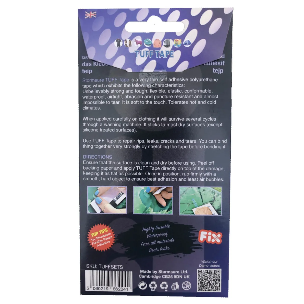 TUFF Tape Self-Adhesive Assorted Patch Set- Small